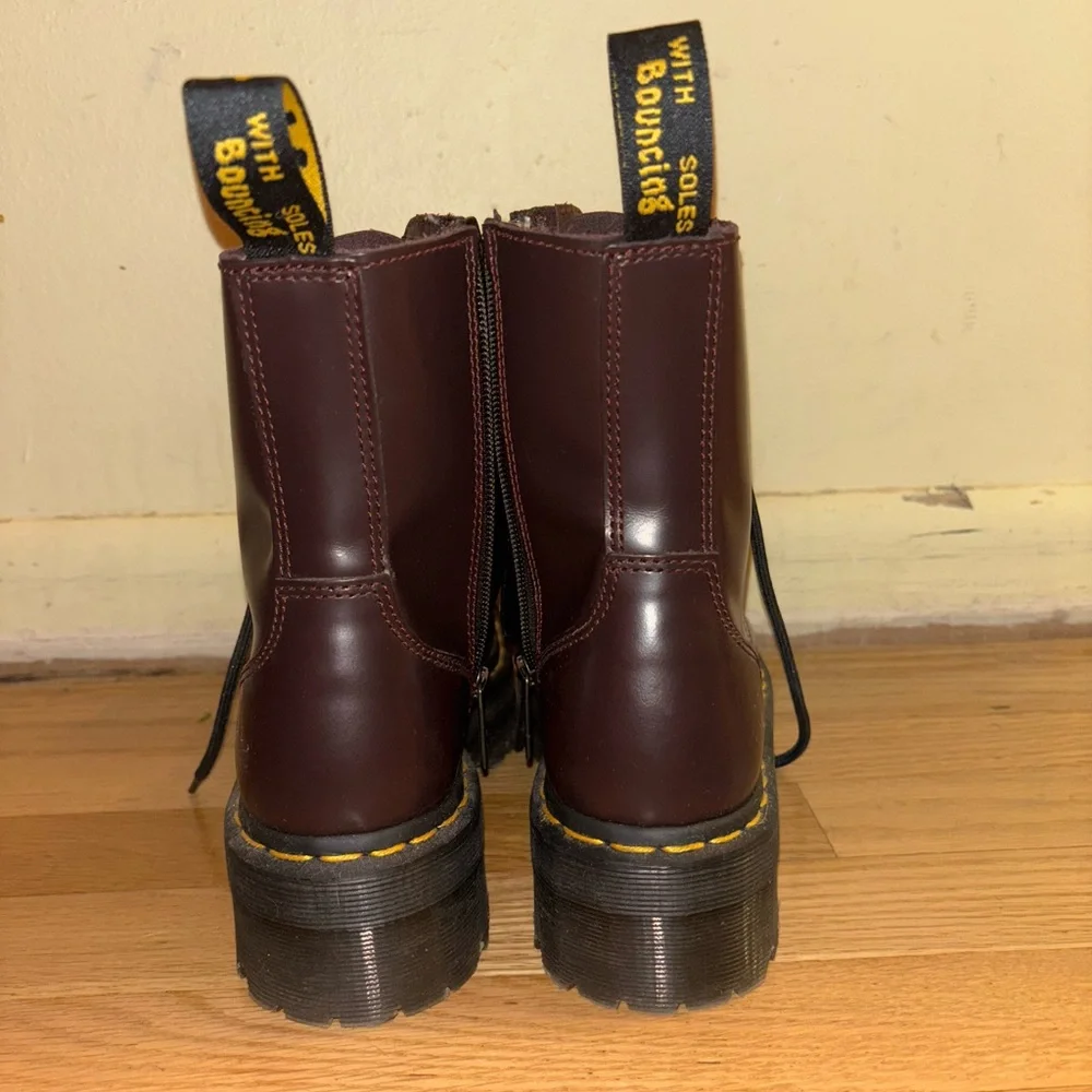 Platform Jadon Doc Martens in Burgundy Red Size 8 - Picture 2 of 10